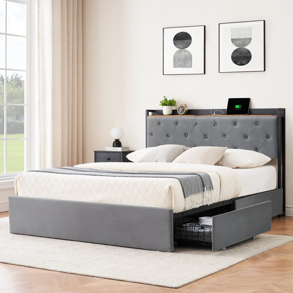 Latitude Run® Gladesville Upholstered Storage Bed Wayfair Canada